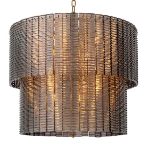 Luxury Smoke Glass Chandelier – Modern Tiered Pendant Ceiling Lamp for Sophisticated Interiors by Luxury Group International