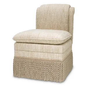 Luxury Cream Fabric Dining Chair with Fringe - Luxury Dining Chair - Luxury Hotel Furniture by Luxury Group International