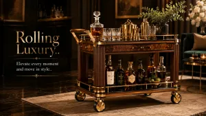 Rolling Luxury: Why Wooden Bar Carts on Wheels Are the New Icons of Elegant Home Entertaining