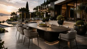 Seamless Serenity: Modern Outdoor Tables Perfect for Minimalist Gardens