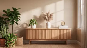 Styling a Console with Trays, Bowls and Bronze Objets: The Layering Formula