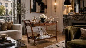 Tradizione ed Eleganza: Carrelli da Tè in Legno che Esaltano i Soggiorni Raffinati