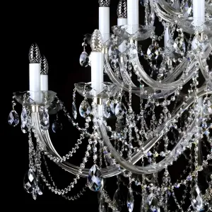 Lampadario a Cristalli Veyrona – Lampada da Soffitto di Lusso Vista dettaglio di Luxury Group International