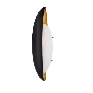 Applique Murale Ovale Blanche de Luxe Dorée – Luminaire Mural Ambiant Design Moderne Vue de côté par Luxury Group International