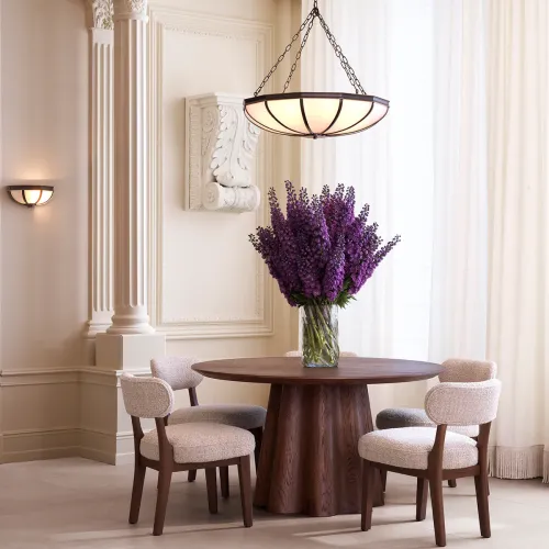 Luxus Dunkelbraune Beine Elegance Esszimmerstuhl von Luxury Group International