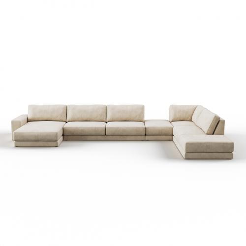 Champ 196  Luxury Cream Modular Sofa – Customizable Sectional Couch | Sofas & Armchairs Collections