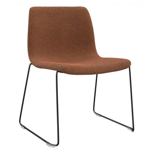 Luxury Orange Fabric Side Chair – Modern Stackable Design by Luxury Group International