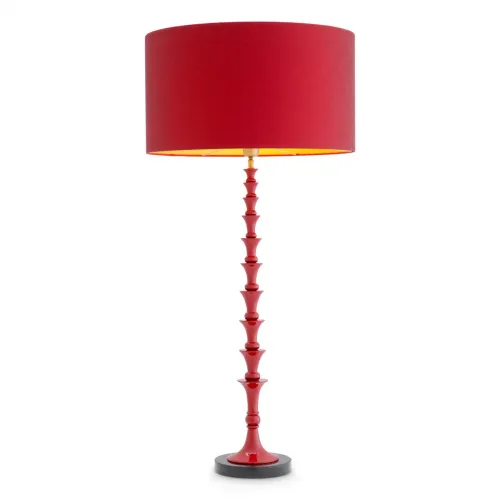 Premium Red Table Lamp – Black Granite Base | Table Lamps Collections