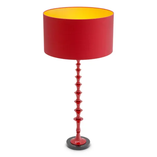 Premium Red Table Lamp – Black Granite Base | Table Lamps Collections