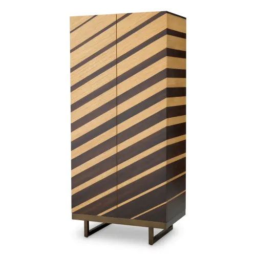 Royal Oak Finish Bar Cabinet for Contemporary Living | Luxury Shelves & Display Cabinets Collections