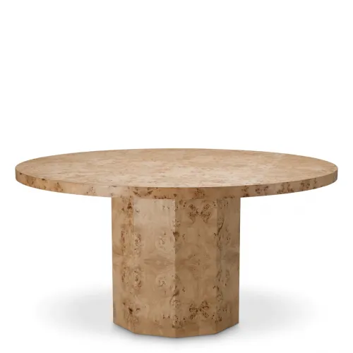   Exclusive Royale Wooden Dining Table – Premium Burl Finish | Luxury Dining Tables Collections