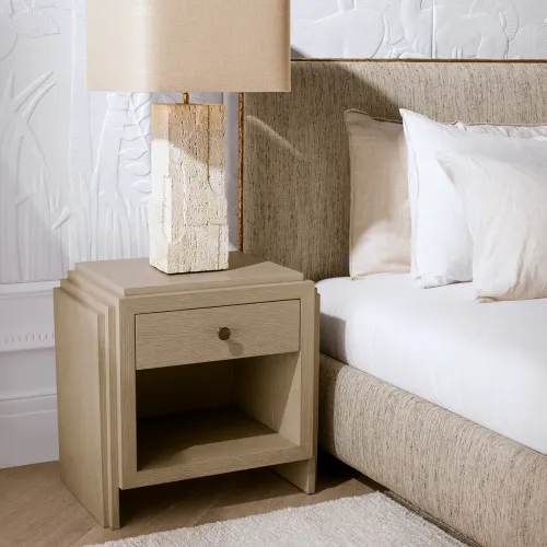   Grandeur Nightstand – Oak Bronze Symphony | Nightstands Collections