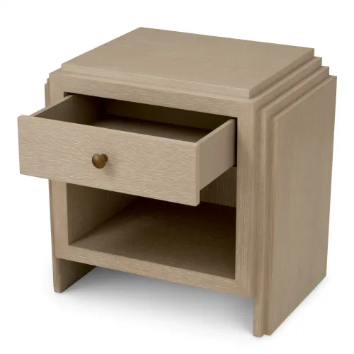   Grandeur Nightstand – Oak Bronze Symphony | Nightstands Collections