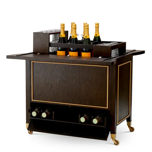   Regalia Bar Trolley – Oak Bronze Luxe Design | Living Room Furniture Collections
