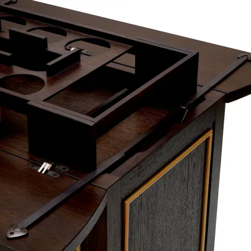   Regalia Bar Trolley – Oak Bronze Luxe Design | Living Room Furniture Collections
