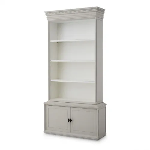 Royale Sand Wood Storage Cabinet with White Details