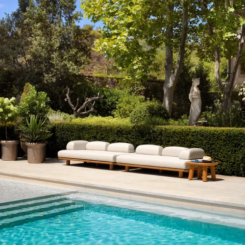   Luxury Teak Retreat Sofa — Emphasizes Comfort and Upscale Outdoor Living | Garden Sofas Collections
