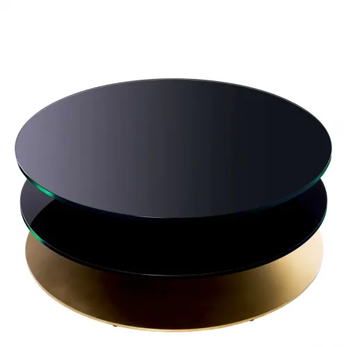  Luxe Coffee Table – Brushed Brass & Black Glass Elegance | Luxury Coffee Tables Collections