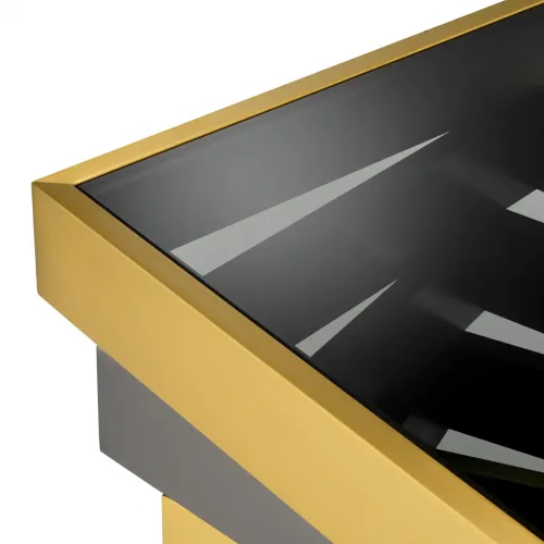  Royale Side Table – Brushed Brass, Bronze & Smoked Glass Elegance | Side Tables Collections