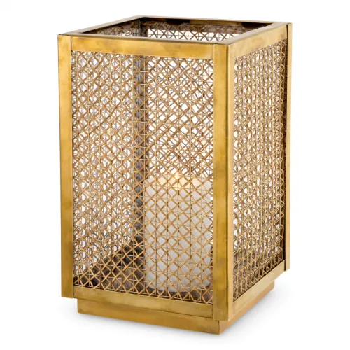   Elegant Vintage Brass Hurricane Lantern | Luxury Home Accessories Collections