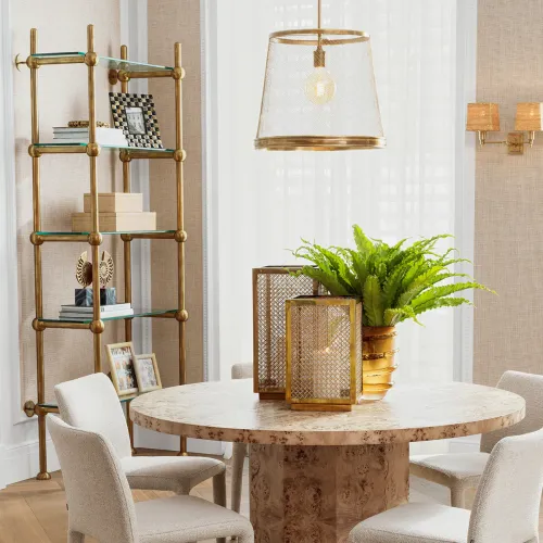   Aurelia Brass Wall Cabinet Vintage Elegance in Glass & Gold | Luxury Shelves & Display Cabinets Collections