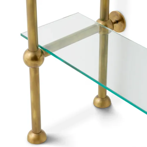   Aurelia Brass Wall Cabinet Vintage Elegance in Glass & Gold | Luxury Shelves & Display Cabinets Collections