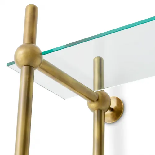   Aurelia Brass Wall Cabinet Vintage Elegance in Glass & Gold | Luxury Shelves & Display Cabinets Collections
