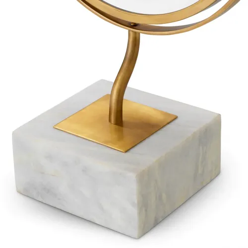  Valencia Marble Table Mirror  Brass & White Grandeur | Mirrors Collections