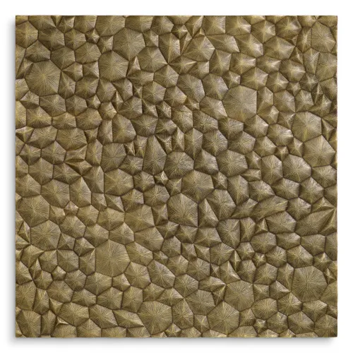   Elysian Brass Wall Sculpture – Antique Gold Dimensional Art | Luxury Home Accessories Collections
