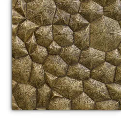   Elysian Brass Wall Sculpture – Antique Gold Dimensional Art | Luxury Home Accessories Collections