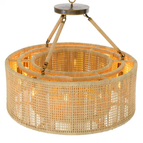   Luxe Rattan Chandelier – Vintage Brass Grandeur | Chandeliers Collections