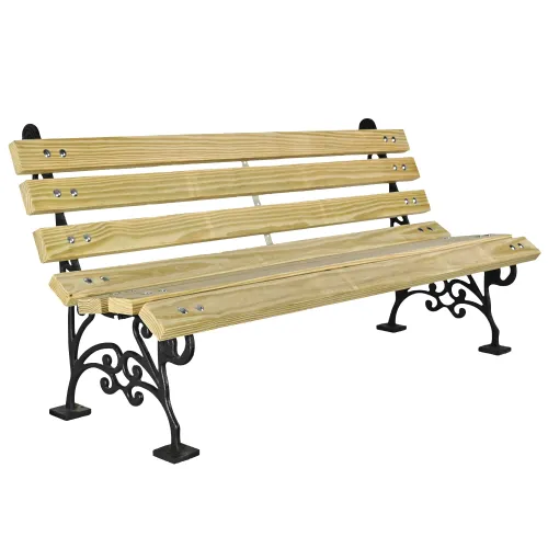 Regalia Park Bench – Cast Iron & Spruce Grandeur