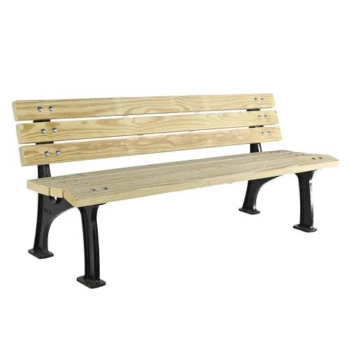   Imperial Cast Iron Bench  Heritage Wood Edition | Outdoor Seating Groups Collections