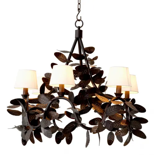   Regalia Bronze Leaf Chandelier Handcrafted Grandeur | Chandeliers Collections