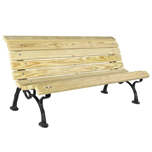   Parisian Heritage Bench – Iron Legs & Pine Wood | Outdoor Seating Groups Collections