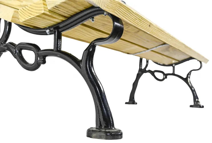   Parisian Heritage Bench – Iron Legs & Pine Wood | Outdoor Seating Groups Collections