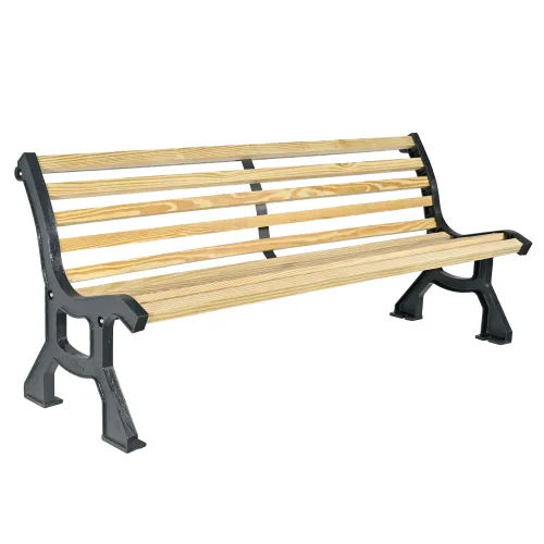   Prague Heritage Bench – Iron Legs & Pine Wood | Outdoor Seating Groups Collections