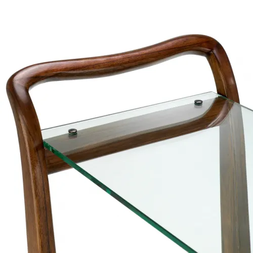   Aristova Classic Brown Trolley Clear Glass Elegance | Luxury Home Accessories Collections