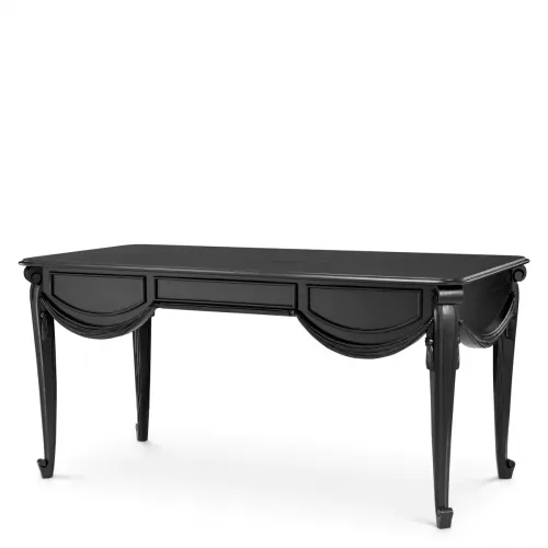   Imperial Desk  Classic Black Hand-Carved Elegance | Luxury Desks Collections