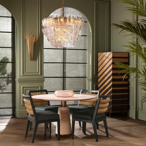   Noir Dining Chair  Seagrass & Leather Harmony | Luxury Chairs Collections