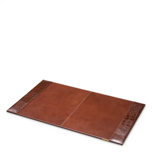 Brown  Regalia Desk Blotter  Antique Brown Leather Grandeur | Luxury Home Accessories Collections