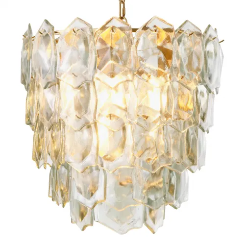 White  Royal Chandelier Vintage Brass & Clear Glass Elegance | Chandeliers Collections