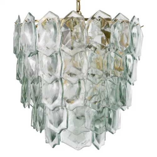 White  Royal Chandelier Vintage Brass & Clear Glass Elegance | Chandeliers Collections