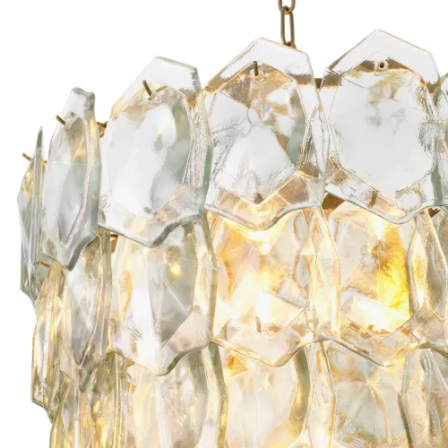 White  Royal Chandelier Vintage Brass & Clear Glass Elegance | Chandeliers Collections