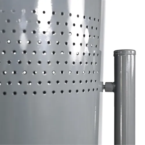   Meridian Outdoor Bin – 60L Galvanized Steel Urban Edition | Luxury Outdoor Accessories Collections