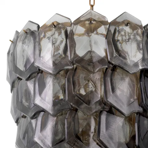 Grey  Royal Chandelier Vintage Brass & Clear Glass Elegance | Chandeliers Collections