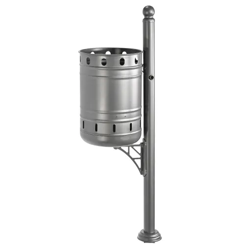   Elara Outdoor Bin – 32L Galvanized Steel Urban Edition | Luxury Outdoor Accessories Collections