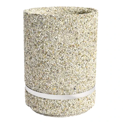   Brescia Concrete Outdoor Bin – 50L Decorative Brown Edition | Luxury Outdoor Accessories Collections