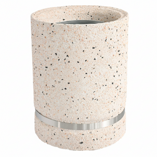   Brescia Concrete Outdoor Bin – 50L Decorative White Edition | Luxury Outdoor Accessories Collections