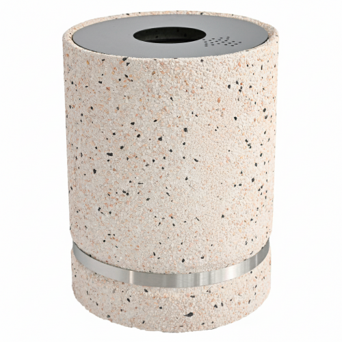   Brescia Concrete Outdoor Bin – 50L White Lid Edition | Luxury Outdoor Accessories Collections